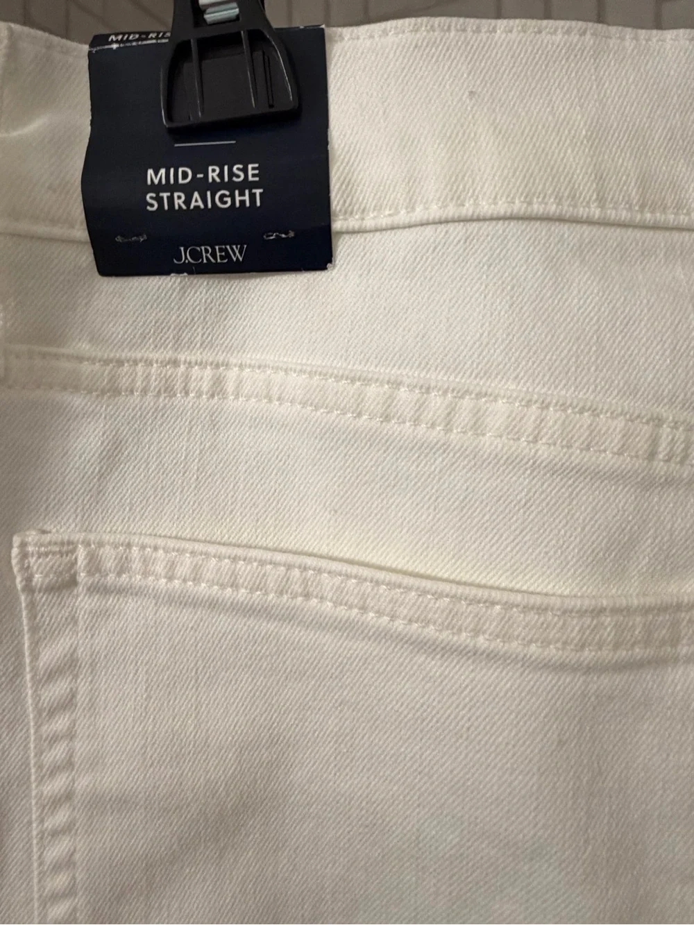 J. Crew White High-Rise Straight Jeans